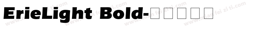 ErieLight Bold字体转换